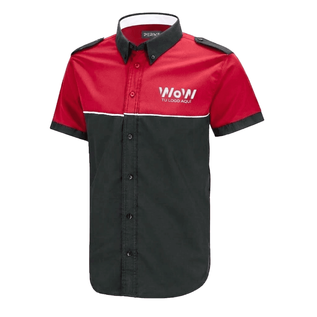 CAMISA/BLUSA M.CORTA ESCUDERIA ROJO/NEGRO