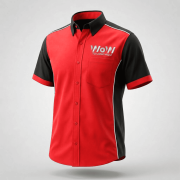 CAMISA/BLUSA M.CORTA ESCUDERIA 2  ROJO/NEGRO