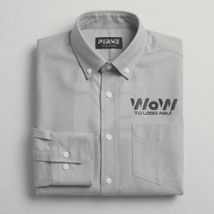 CAMISA/BLUSA OXFORD GRIS