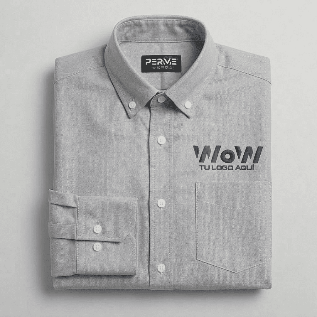 CAMISA/BLUSA OXFORD GRIS
