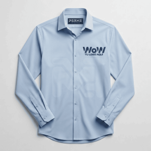 CAMISA/BLUSA PREMIUM ANTIARRUGAS CELESTE