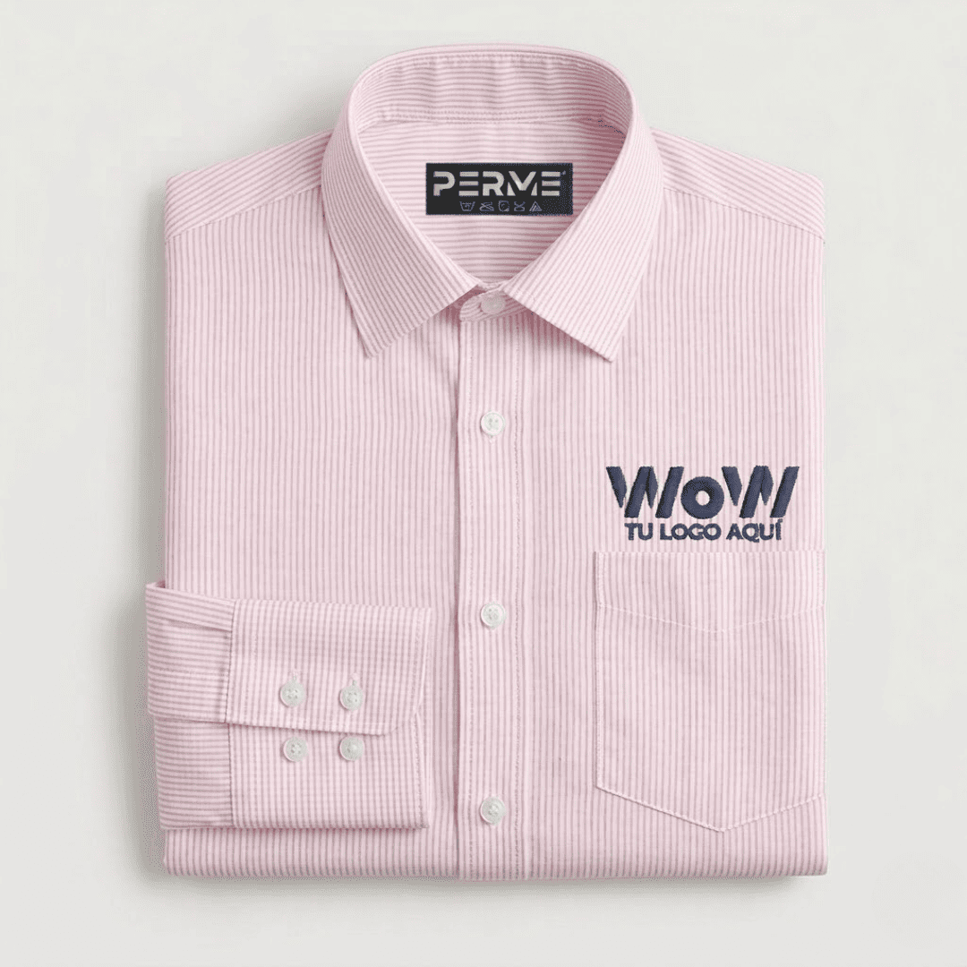 CAMISA / BLUSA CON MICRORAYAS ROSA