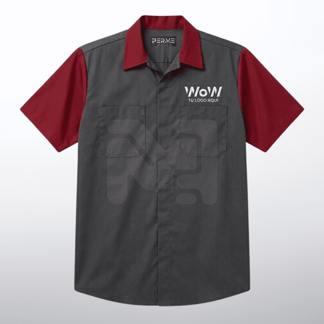 CAMISOLA AUTOMOTRIZ INDUSTRIAL – ROJO/GRIS