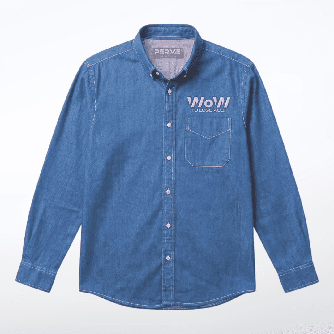 CAMISOLA MEZCLILLA 8.5 OZ INDUSTRIAL – AZUL CIELO
