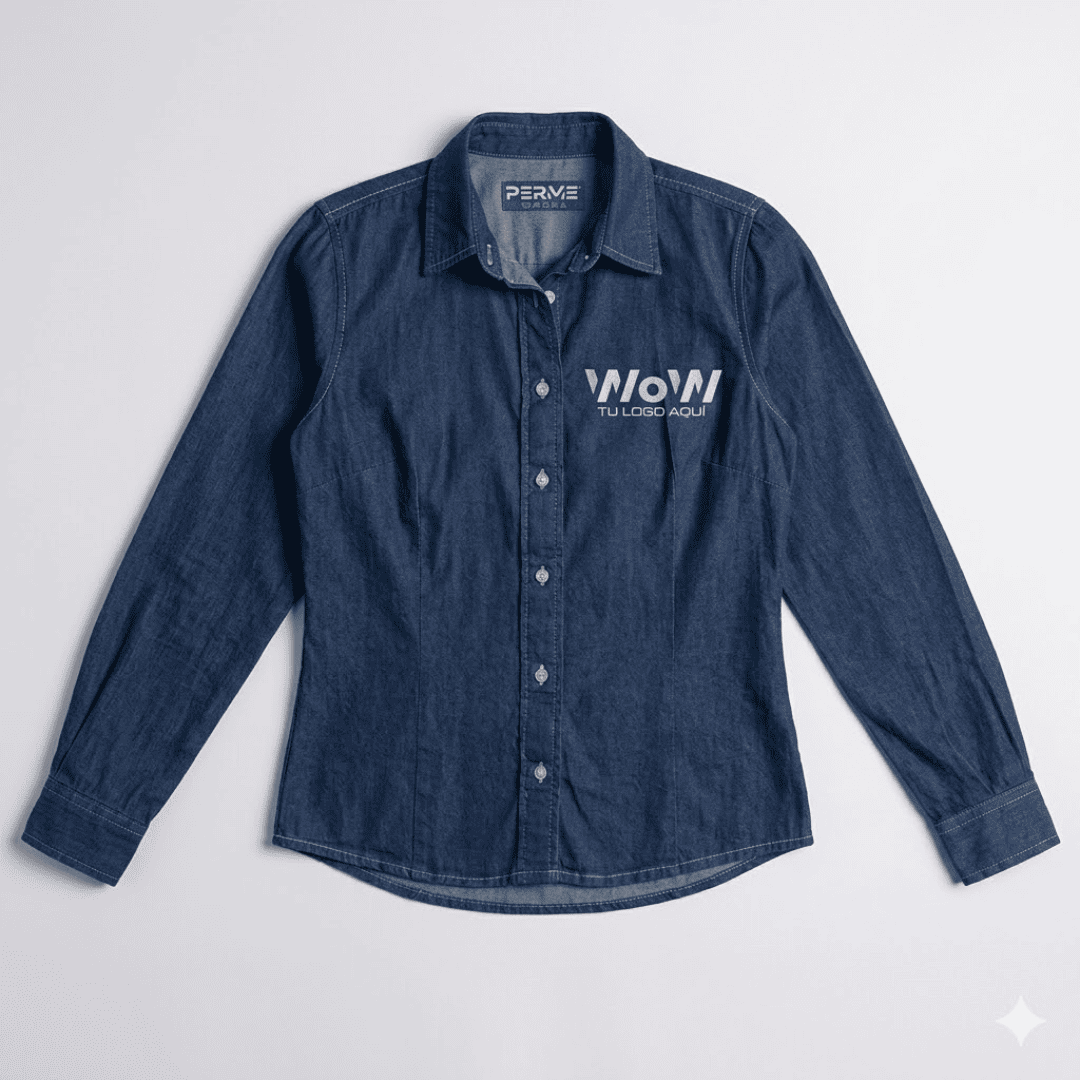 CAMISOLA MEZCLILLA DAMA 7.5 OZ INDUSTRIAL – AZUL STONE