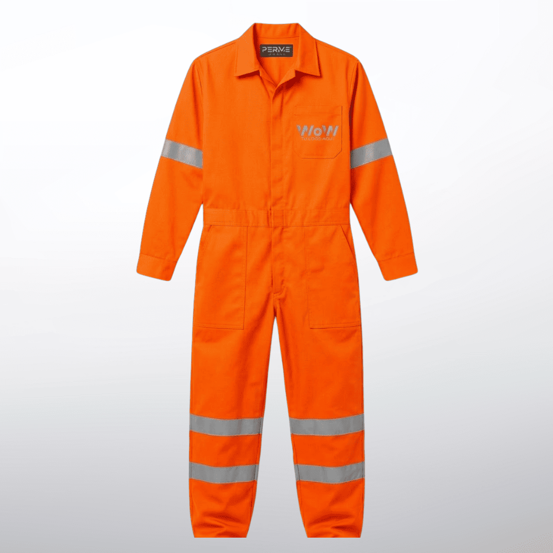 OVEROL INDUSTRIAL CON REFLEJANTES – NARANJA / GRIS