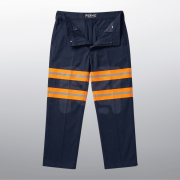 PANTALON GABARDINA INDUSTRIAL C/REFLEJANTES NARANJAS