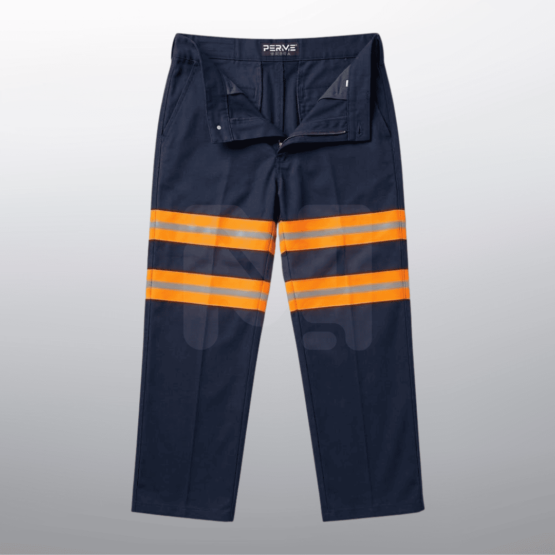PANTALON GABARDINA INDUSTRIAL C/REFLEJANTES NARANJAS