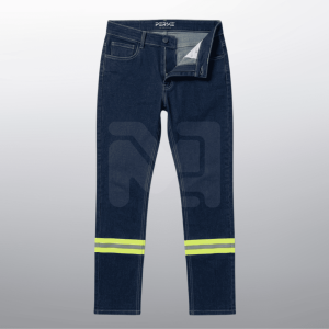 PANTALON MEZCLILLA DAMA AZUL STONE/AMARILLO