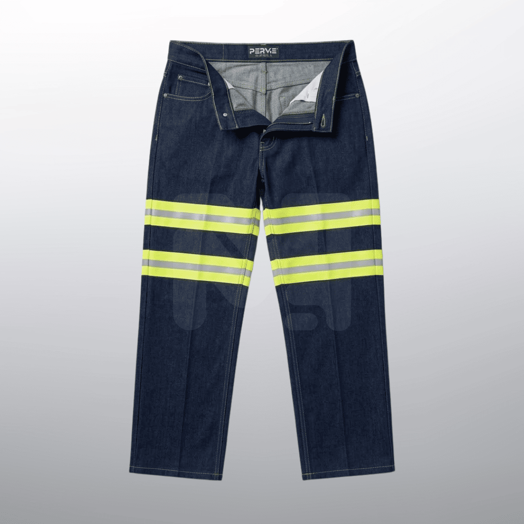 PANTALON MEZCLILLA INDUSTRIAL REFLEJANTES AMARILLO