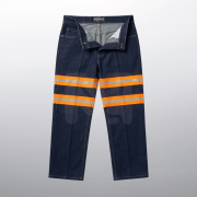 PANTALON MEZCLILLA INDUSTRIAL REFLEJANTES NARANJAS