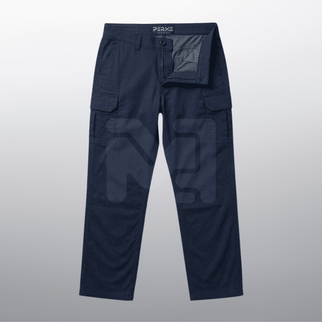 PANTALON TIPO CARGO COLOR AZUL M.