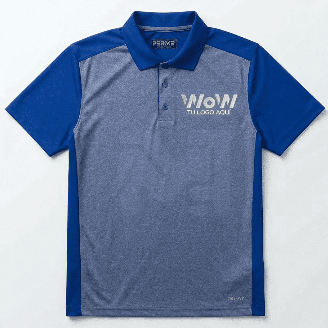 PLAYERA CA. TIPO POLO DRY-FIT M. CORTA COMBINADA – COLORES