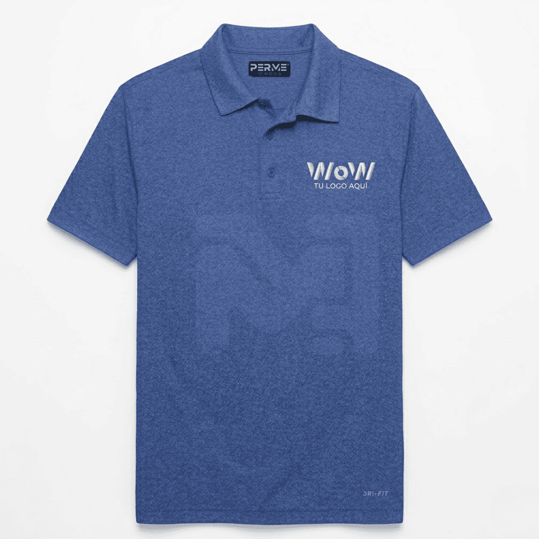 PLAYERA CA. TIPO POLO DRY-FIT M. CORTA JASPE – COLORES