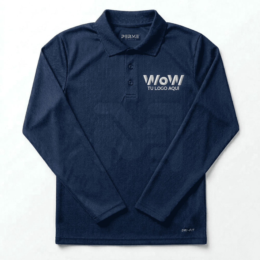 PLAYERA CA. TIPO POLO DRY-FIT M. LARGA – COLORES