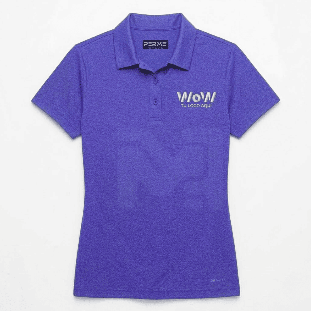PLAYERA DA. TIPO POLO DRY-FIT M. CORTA JASPE – COLORES