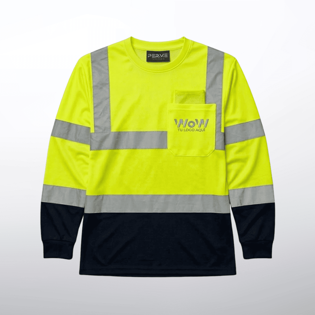 PLAYERA DRY-FIT M.LARGA CON REFLEJANTES – COLORES